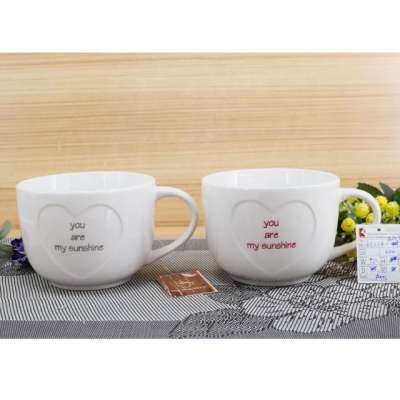 High Quality Cheap Price New Bone China Porcelain Jumbo Soup Mug