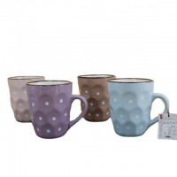 High Quality Cheap Price Stoneware Polka Dot Mug Ceramic Wholesale Mug